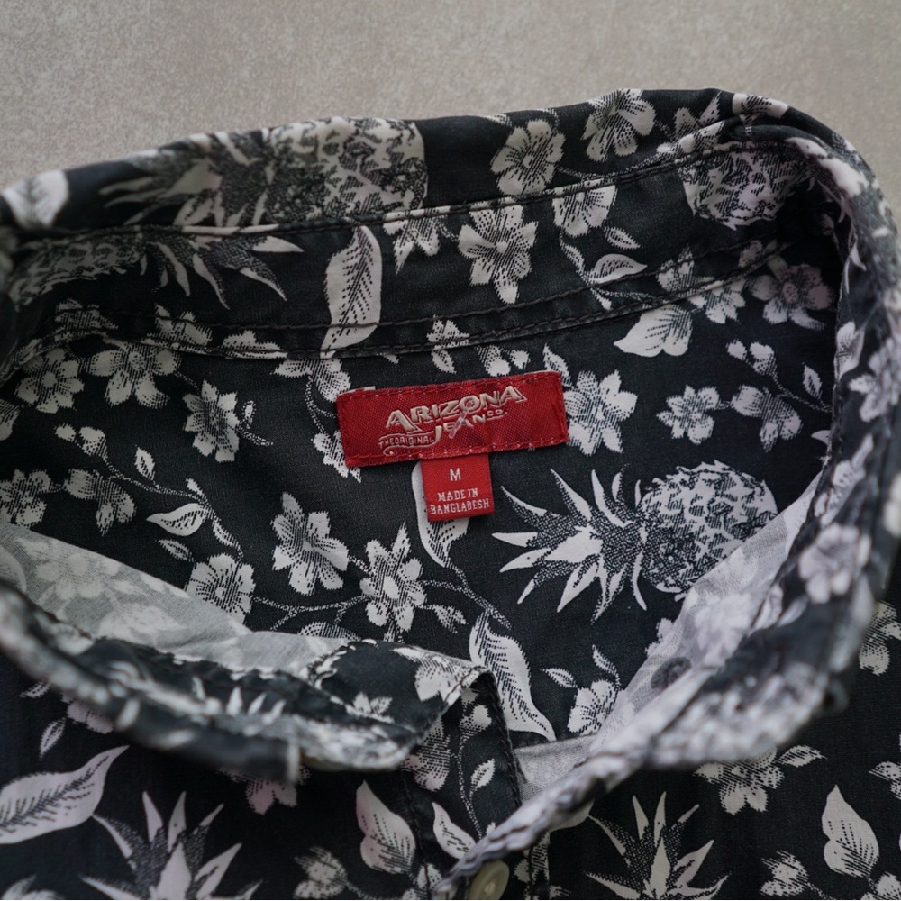 Tropical with Pineapple and Leaves Shirt for Men
